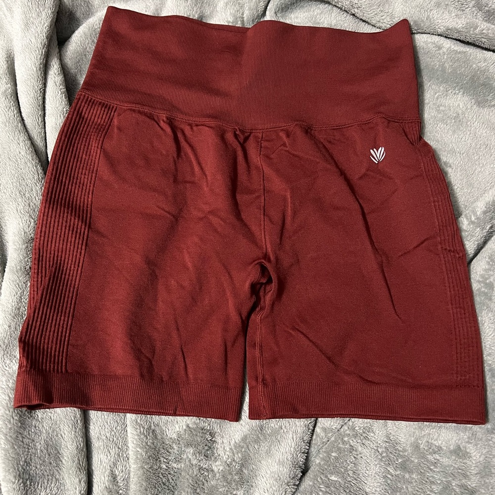 Burnt orange biker shorts